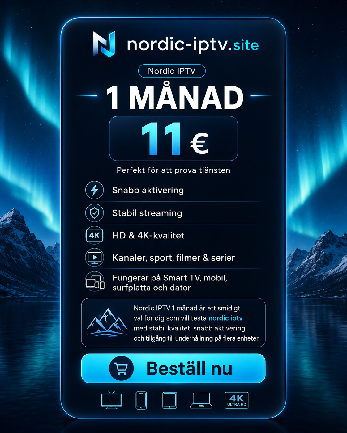 Nordic IPTV 1 månad